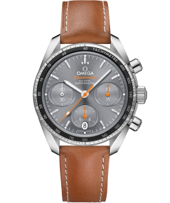 Omega SPEEDMASTER 38 38 mm, steel on leather strap 324.32.38.50.06.001