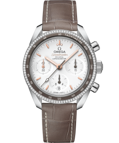 Omega SPEEDMASTER 38 38 mm, steel on leather strap 324.38.38.50.02.001