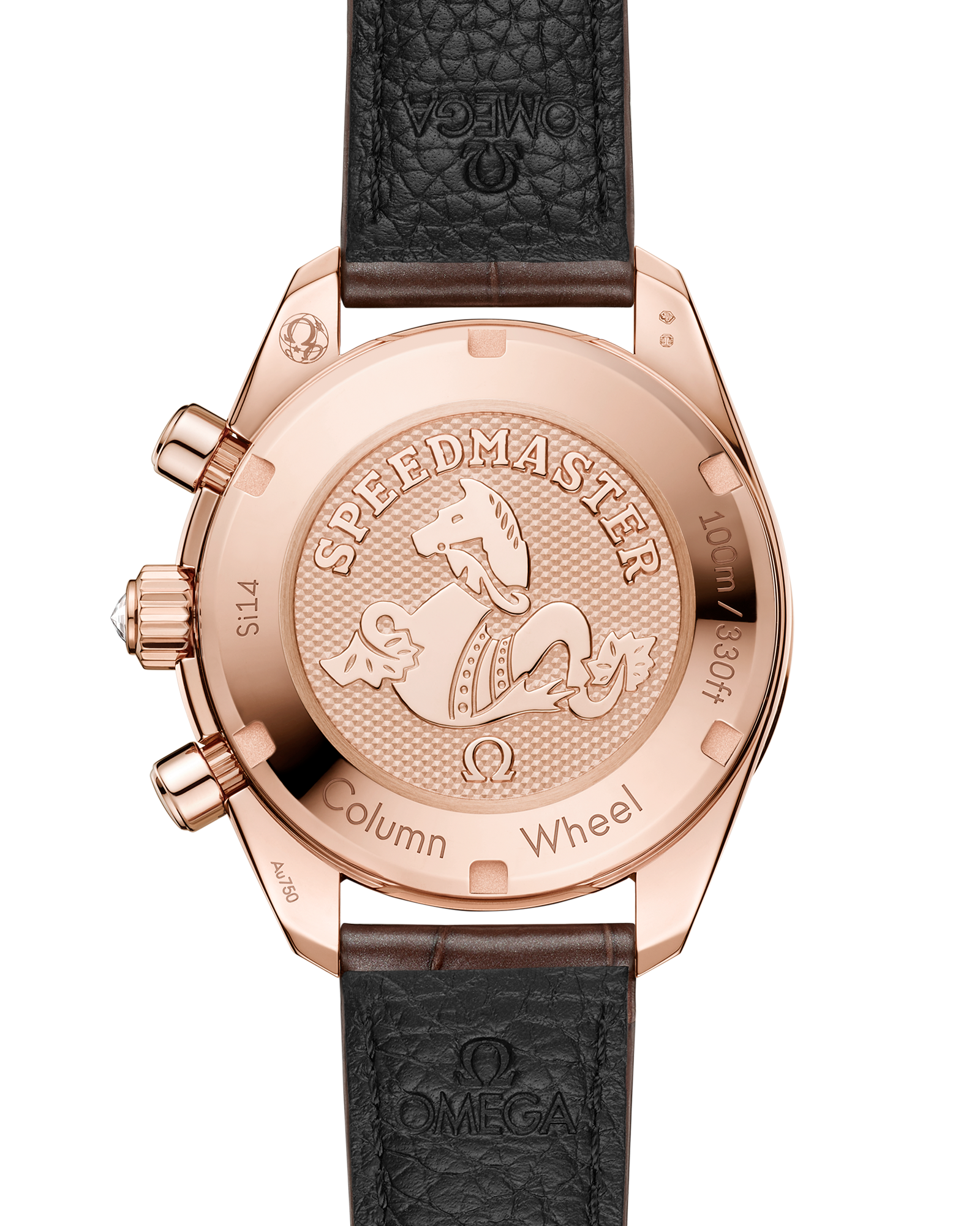 Omega SPEEDMASTER 38 38 mm, Sedna™ gold on alligator 324.58.38.50.63.001 - Image 2