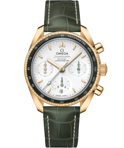 Omega SPEEDMASTER 38 38 mm, yellow gold on leather strap 324.63.38.50.02.004