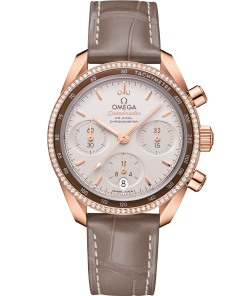Omega SPEEDMASTER 38 38 mm, Sedna™ gold on leather strap 324.68.38.50.02.003