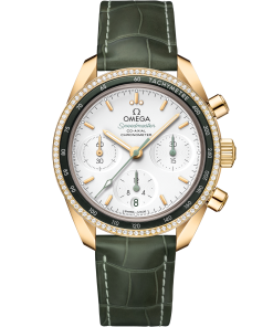 Omega SPEEDMASTER 38 38 mm, yellow gold on leather strap 324.68.38.50.02.004