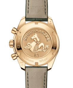 Alternative view of Omega SPEEDMASTER 38 38 mm, yellow gold on leather strap 324.68.38.50.02.004