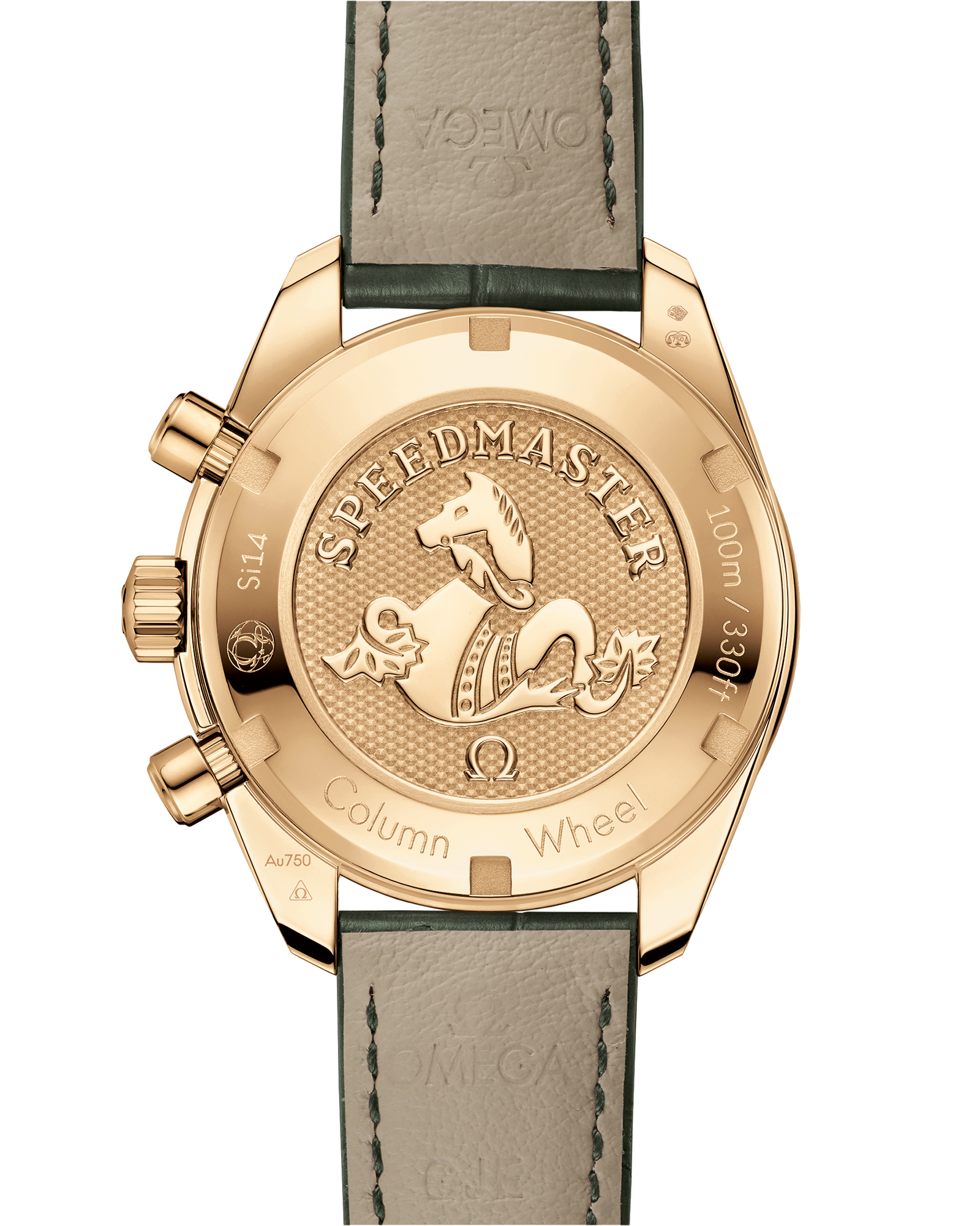 Omega SPEEDMASTER 38 38 mm, yellow gold on leather strap 324.68.38.50.02.004 - Image 2