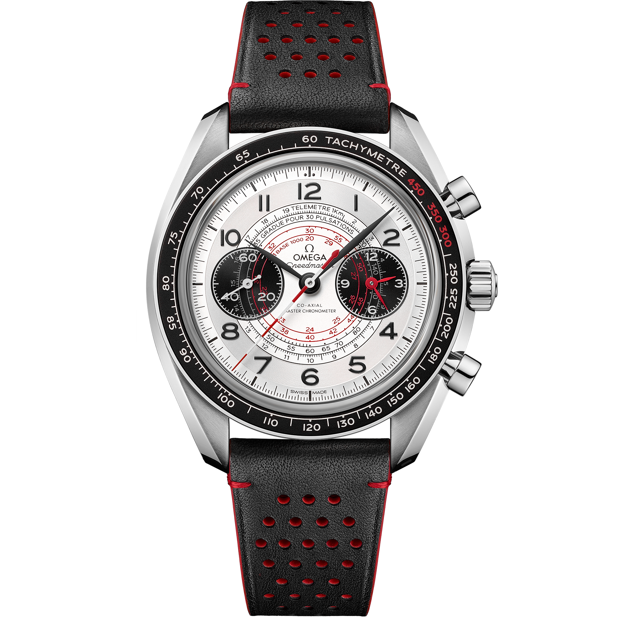 Omega SPEEDMASTER CHRONOSCOPE 43 mm, steel on leather strap 329.32.43.51.02.001