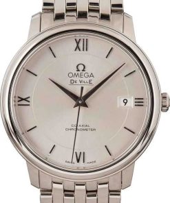 HandMade The Omega De Ville Prestige Stainless Steel & Silver Dial