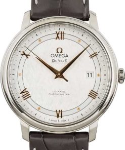 HandMade The Omega De Ville Prestige Silver Silk Pattern Dial