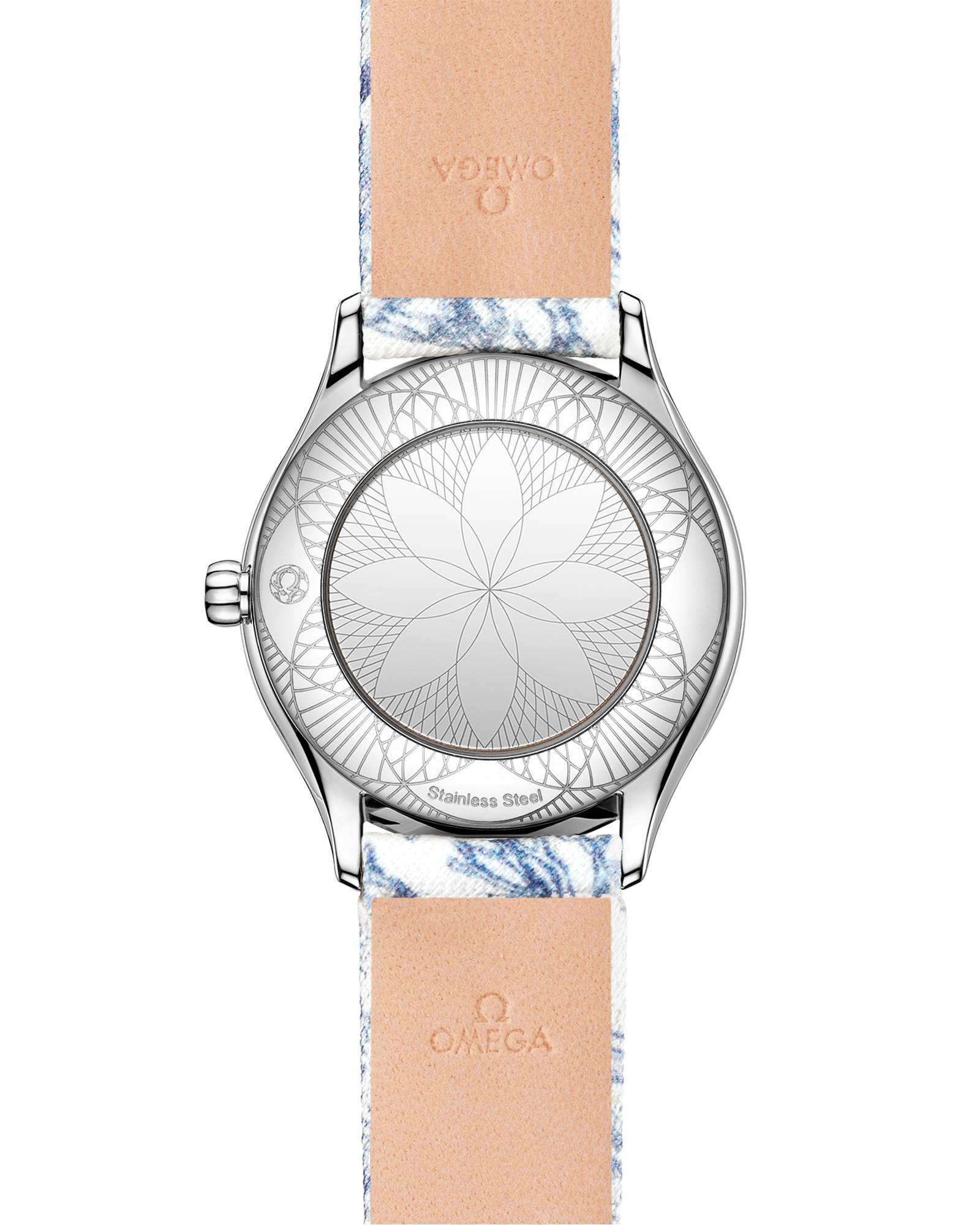 Omega DE VILLE MINI TRÉSOR 26 mm, steel on toile de jouy 428.17.26.60.04.001 - Image 2