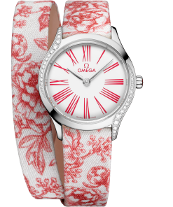 Omega DE VILLE MINI TRÉSOR 26 mm, steel on toile de jouy 428.17.26.60.04.003