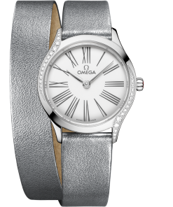 Omega DE VILLE MINI TRÉSOR 26 mm, steel on leather strap 428.17.26.60.04.006