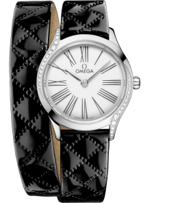 Omega DE VILLE MINI TRÉSOR 26 mm, steel on leather strap 428.17.26.60.04.007