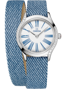 Omega DE VILLE MINI TRÉSOR 26 mm, steel on leather strap 428.17.26.60.04.009