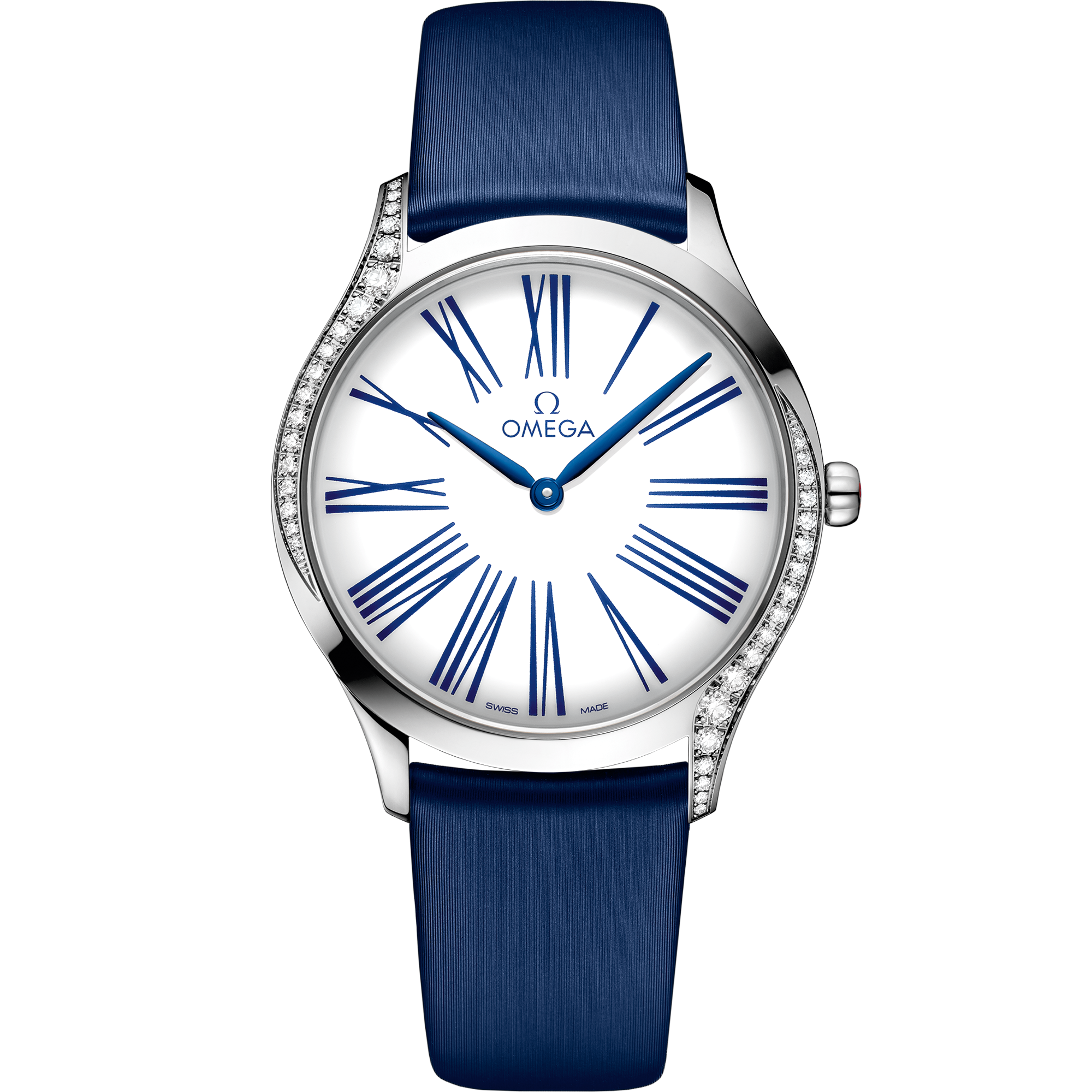 Omega DE VILLE TRÉSOR 36 mm, steel on fabric strap 428.17.36.60.04.001