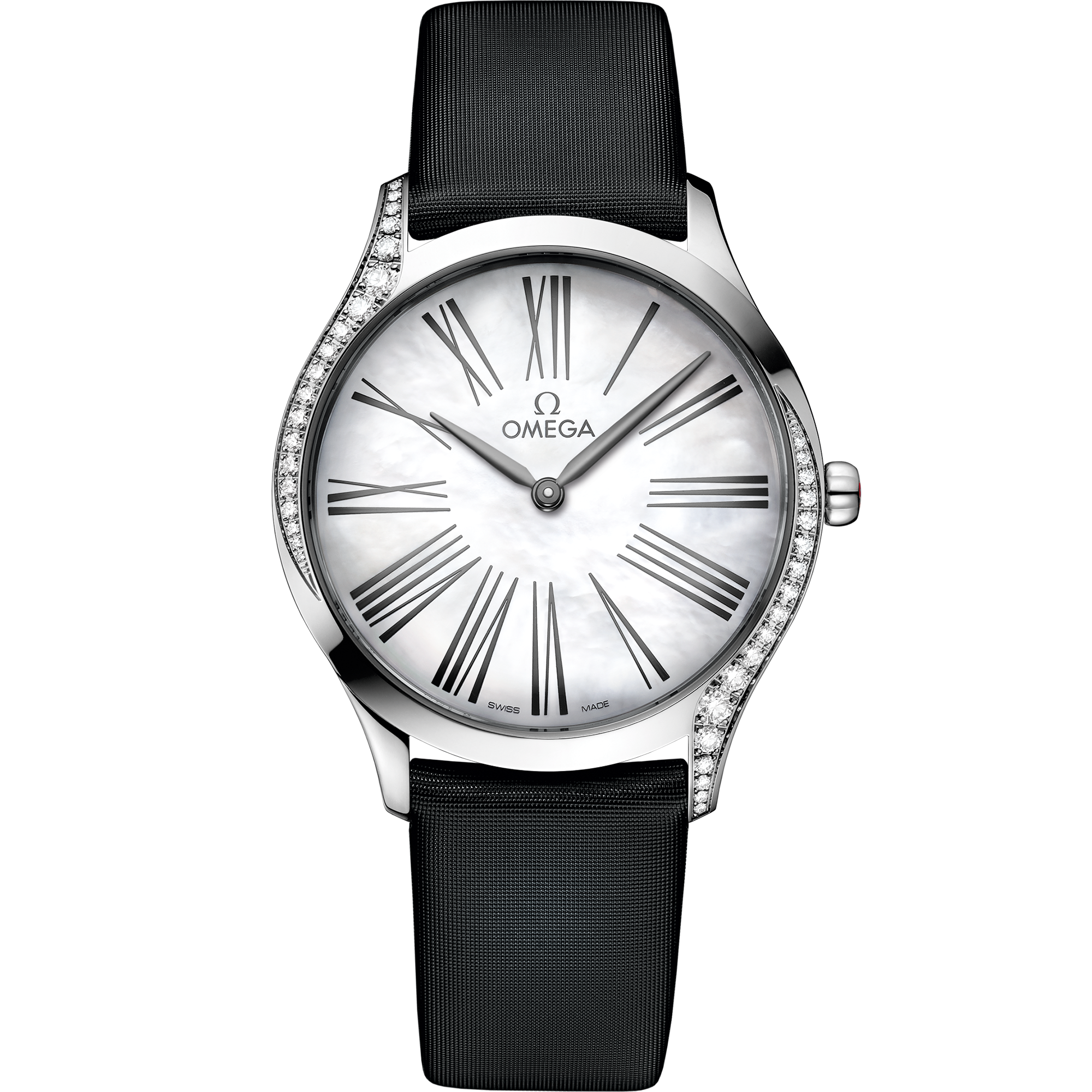 Omega DE VILLE TRÉSOR 36 mm, steel on fabric strap 428.17.36.60.05.001