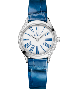 Omega DE VILLE MINI TRÉSOR 26 mm, steel on alligator 428.18.26.60.04.002