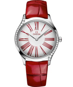 Omega DE VILLE TRÉSOR 36 mm, steel on leather strap 428.18.36.60.04.002