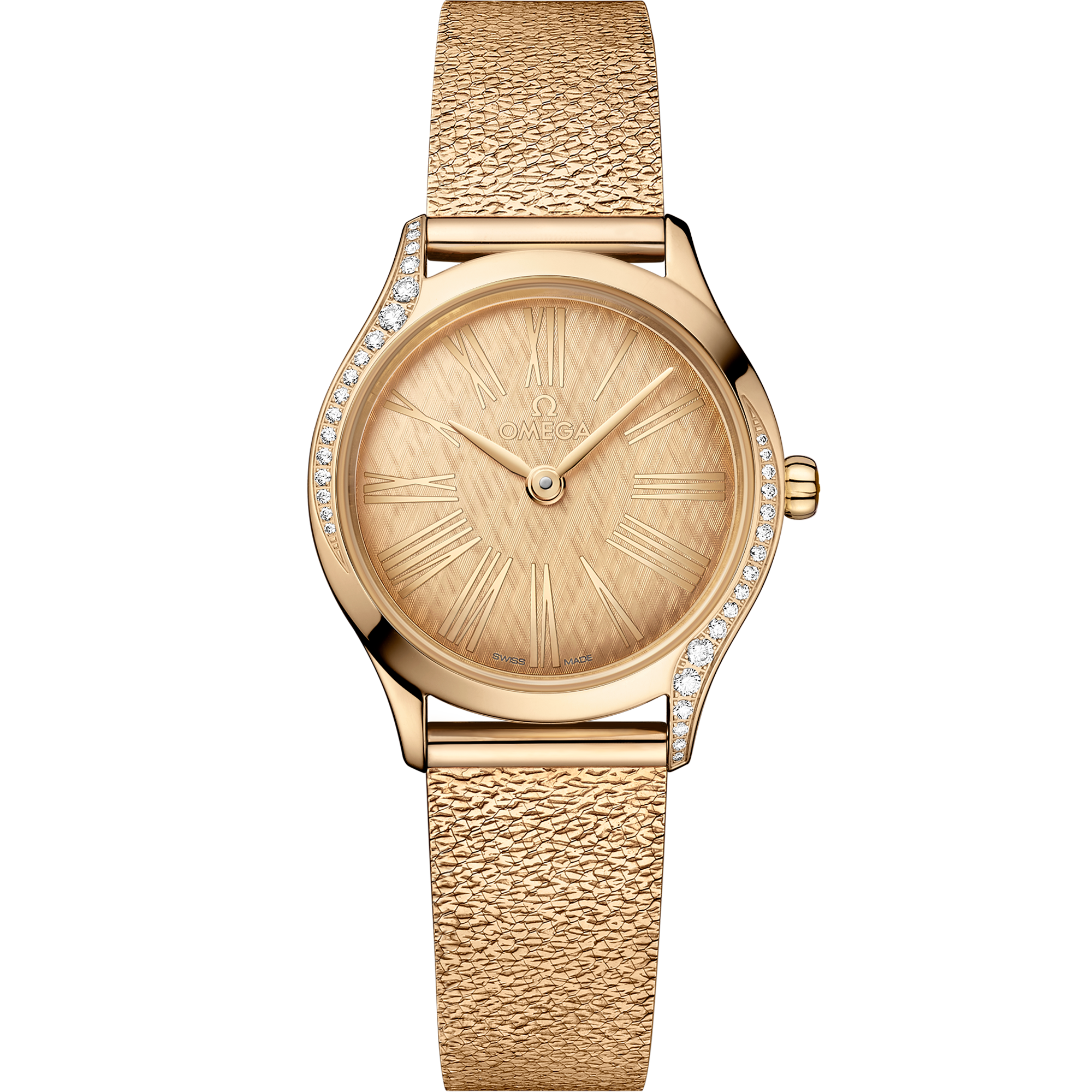 Omega DE VILLE MINI TRÉSOR 26 mm, Moonshine™ gold on Moonshine™ gold 428.55.26.60.99.001