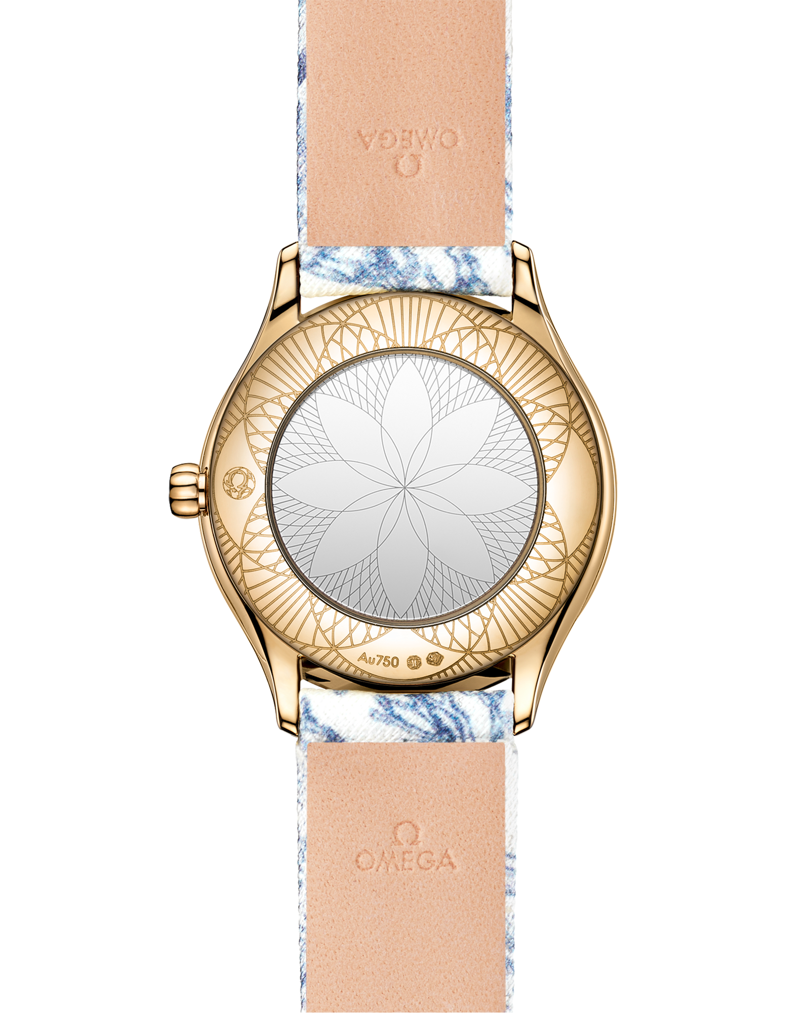 Omega DE VILLE MINI TRÉSOR 26 mm, Moonshine™ gold on toile de jouy 428.57.26.60.04.001 - Image 2