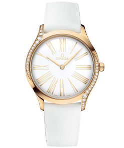 Omega DE VILLE TRÉSOR 36 mm, Moonshine™ gold on rubber strap 428.57.36.60.04.001