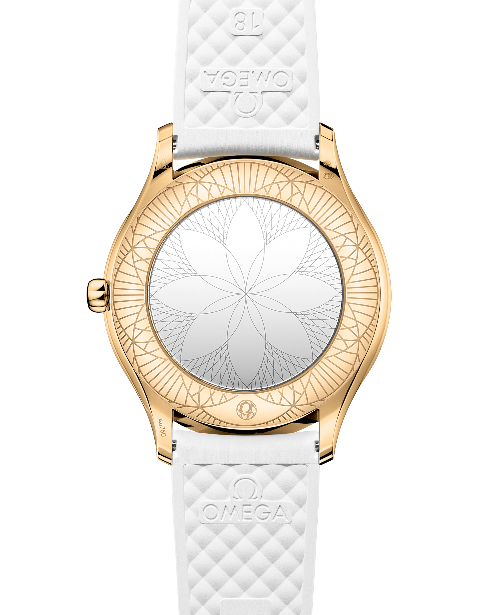 Omega DE VILLE TRÉSOR 36 mm, Moonshine™ gold on rubber strap 428.57.36.60.04.001 - Image 2