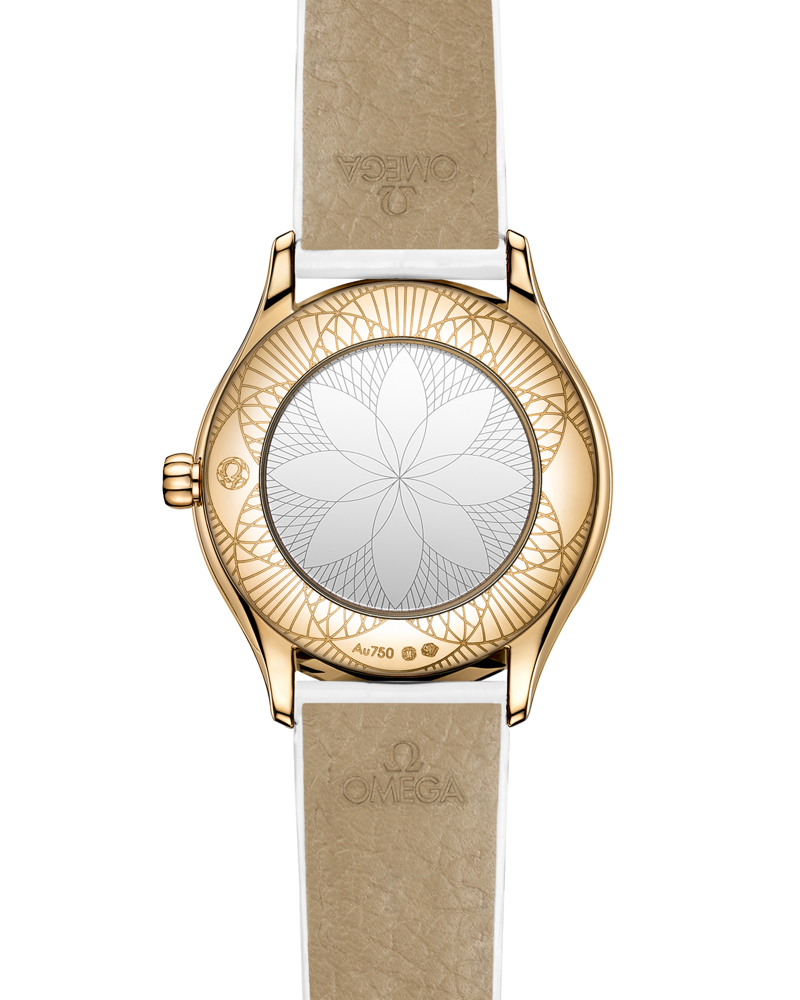 Omega DE VILLE MINI TRÉSOR 26 mm, Moonshine™ gold on alligator 428.58.26.60.04.001 - Image 2