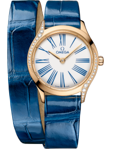 Omega DE VILLE MINI TRÉSOR 26 mm, Moonshine™ gold on alligator 428.58.26.60.04.002