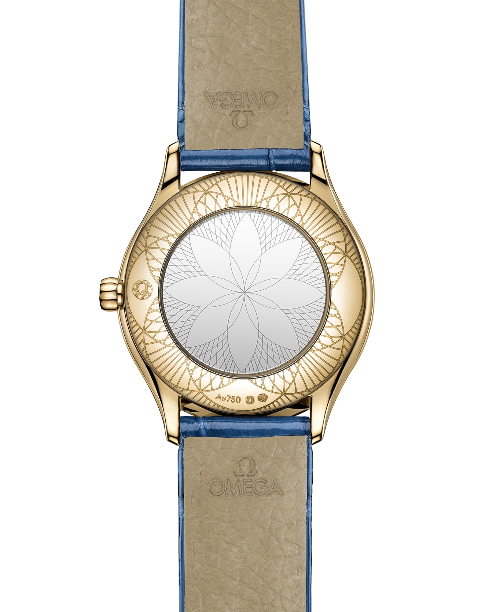 Omega DE VILLE MINI TRÉSOR 26 mm, Moonshine™ gold on alligator 428.58.26.60.04.002 - Image 2