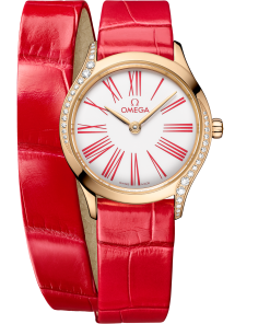 Omega DE VILLE MINI TRÉSOR 26 mm, Moonshine™ gold on alligator 428.58.26.60.04.003