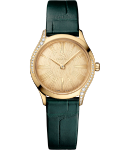 Omega DE VILLE MINI TRÉSOR 26 mm, Moonshine™ gold on alligator 428.58.26.60.99.001