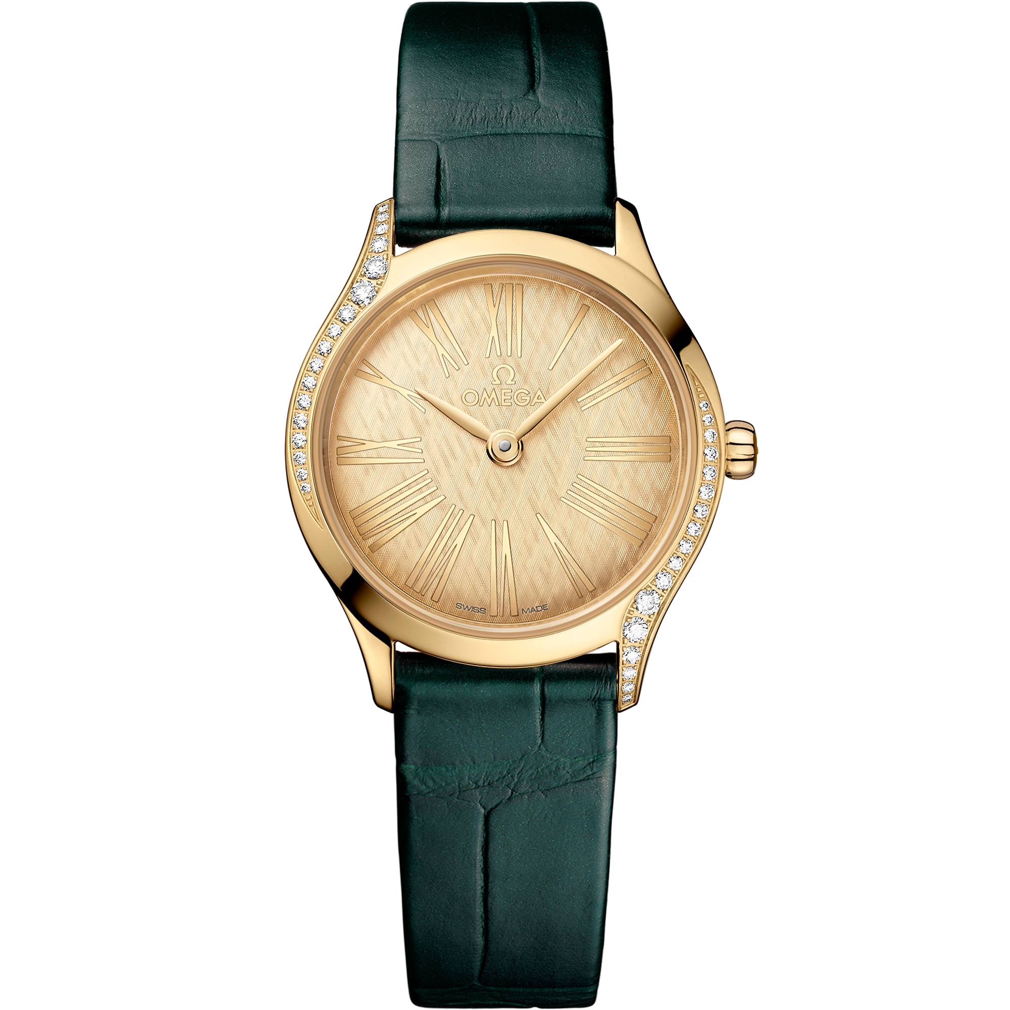 Omega DE VILLE MINI TRÉSOR 26 mm, Moonshine™ gold on alligator 428.58.26.60.99.001