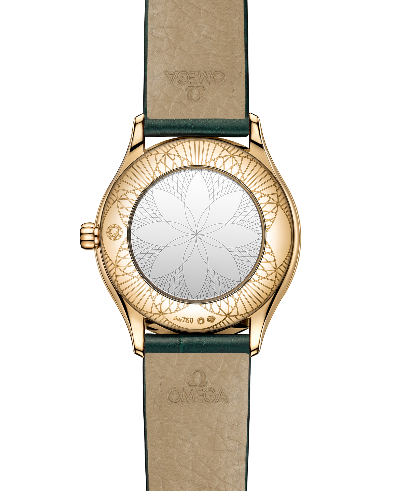 Omega DE VILLE MINI TRÉSOR 26 mm, Moonshine™ gold on alligator 428.58.26.60.99.001 - Image 2