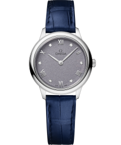 Omega DE VILLE PRESTIGE 27.5 mm, steel on leather strap 434.13.28.60.53.001