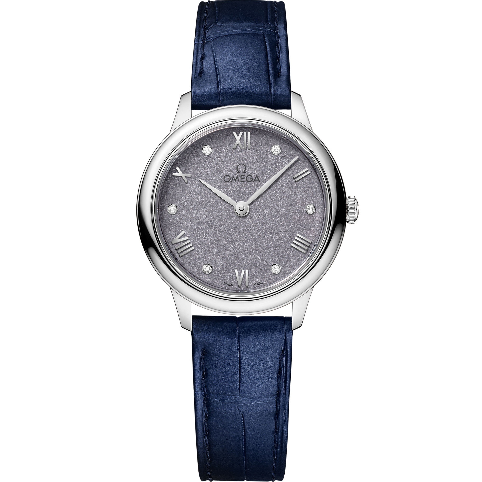 Omega DE VILLE PRESTIGE 27.5 mm, steel on leather strap 434.13.28.60.53.001