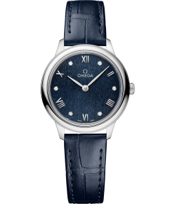 Omega DE VILLE PRESTIGE 27.5 mm, steel on leather strap 434.13.28.60.53.002