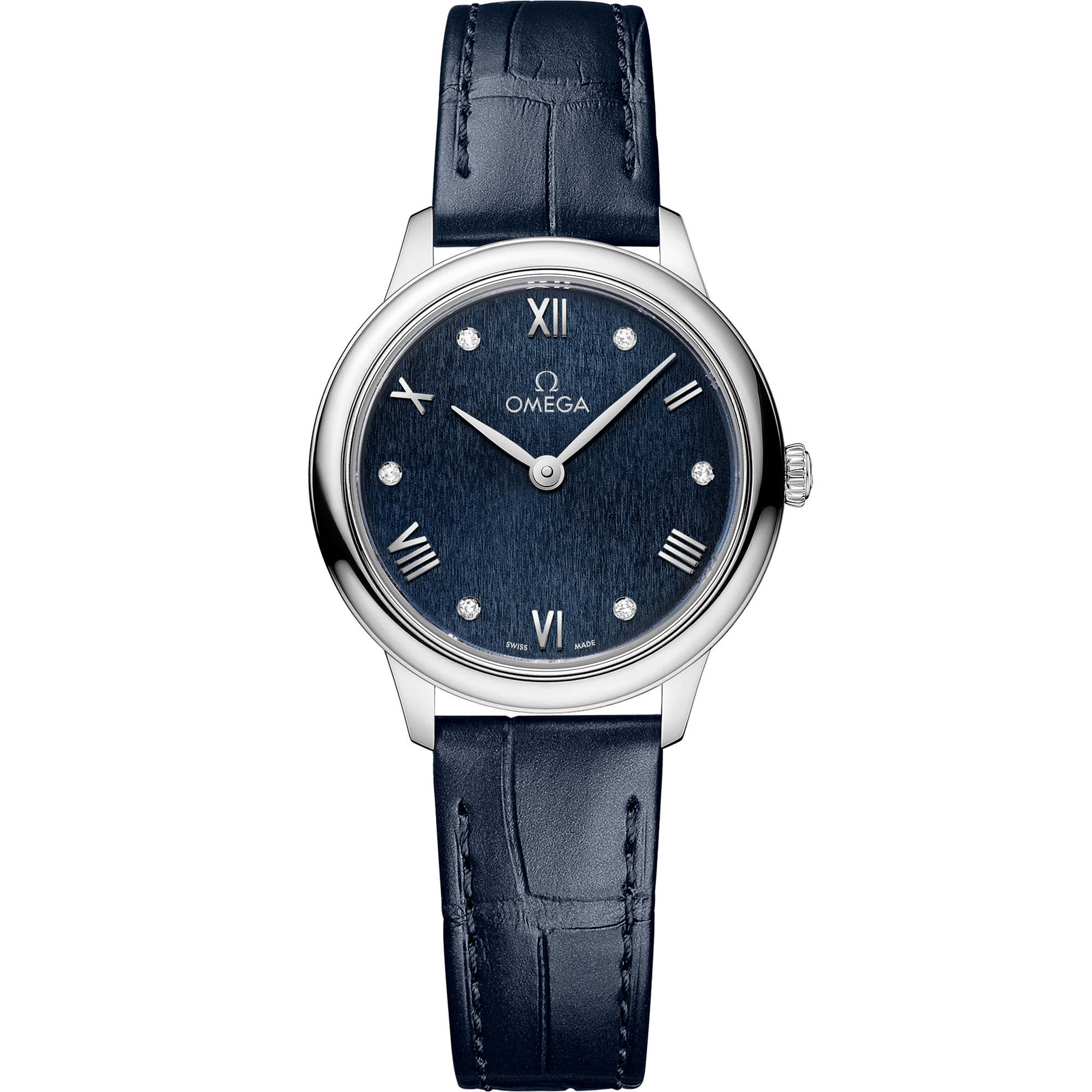 Omega DE VILLE PRESTIGE 27.5 mm, steel on leather strap 434.13.28.60.53.002