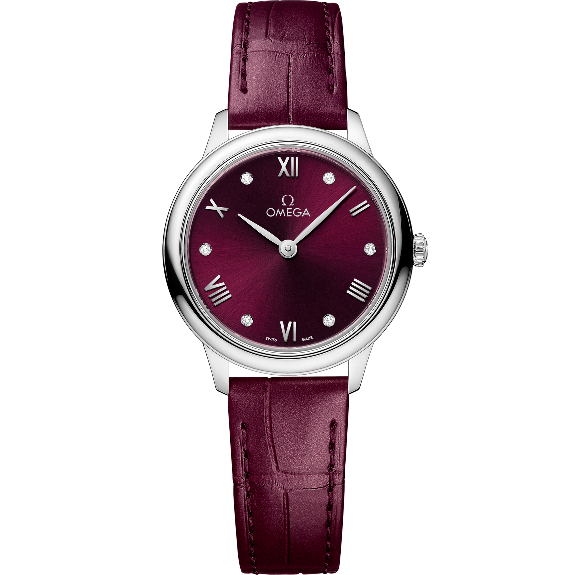 Omega DE VILLE PRESTIGE 27.5 mm, steel on leather strap 434.13.28.60.61.001