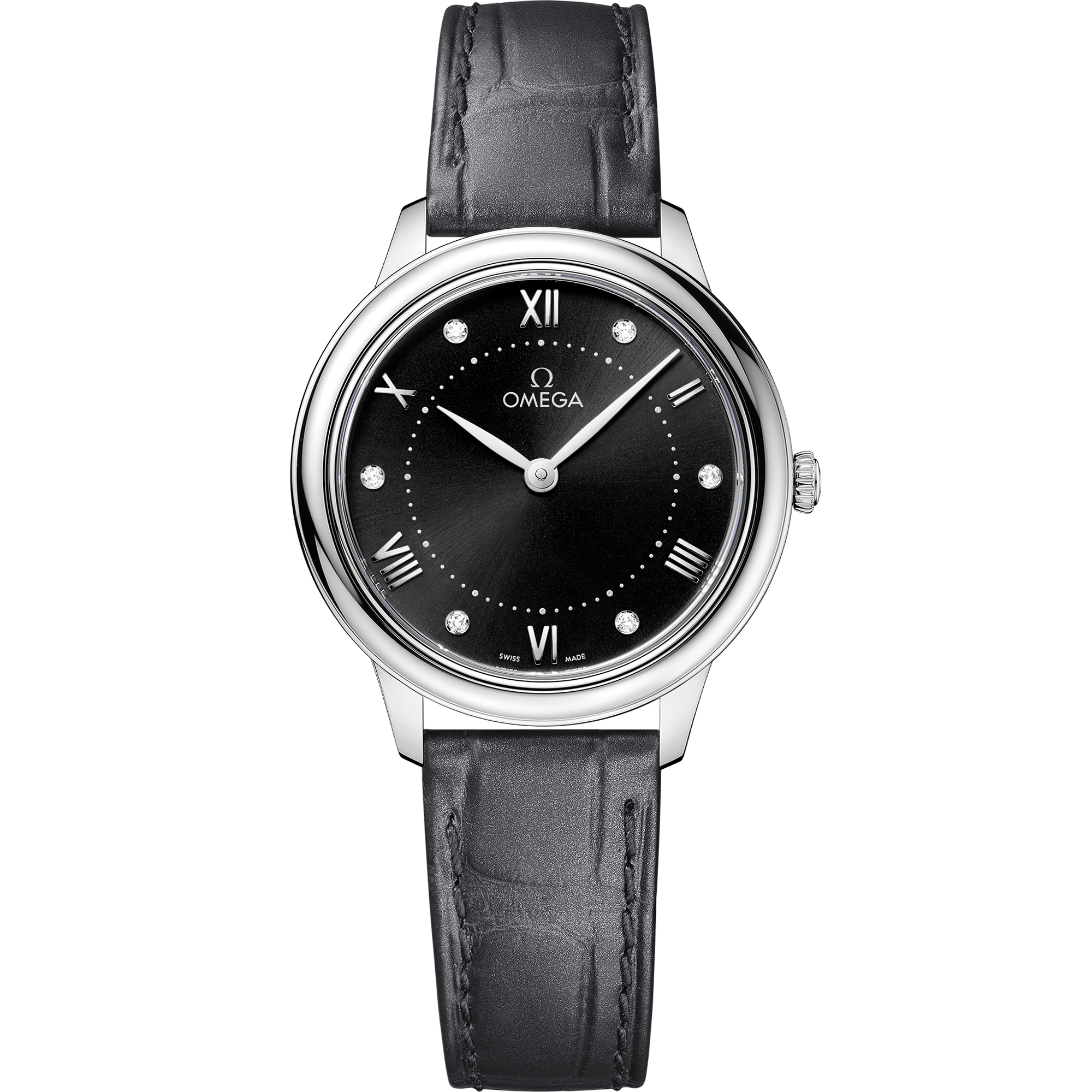 Omega DE VILLE PRESTIGE 30 mm, steel on leather strap 434.13.30.60.51.001