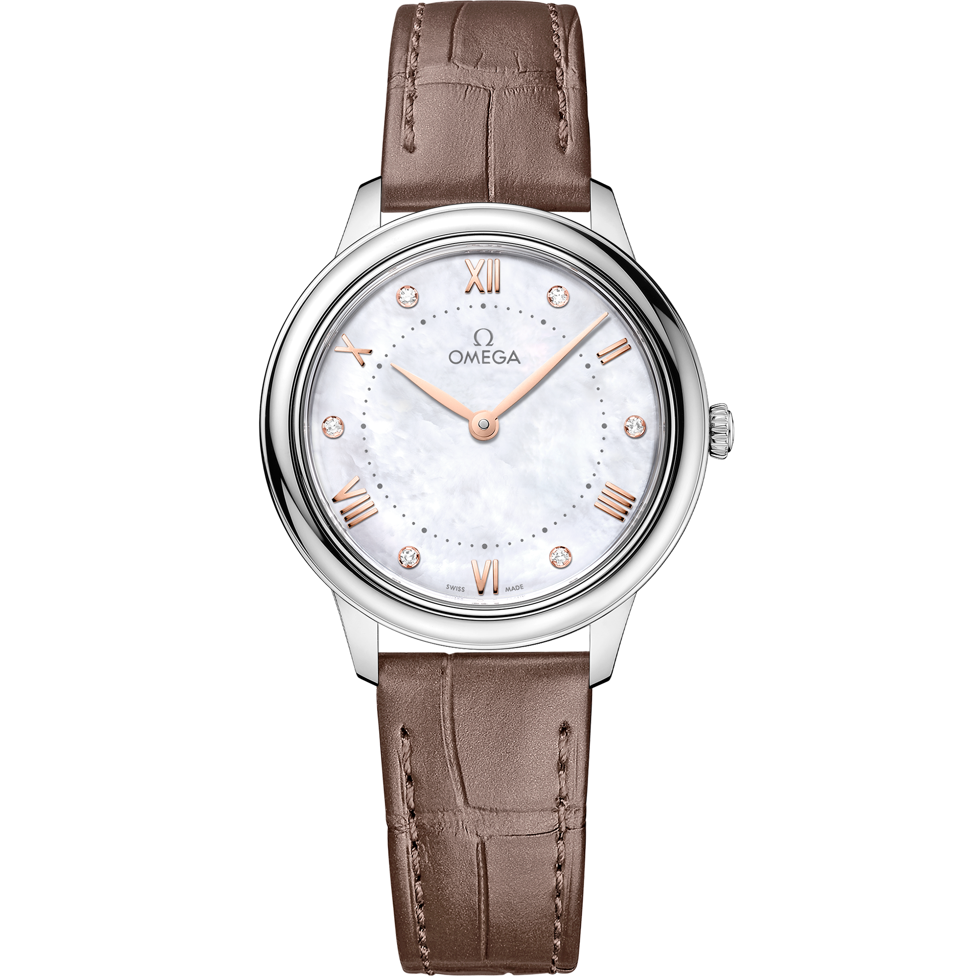 Omega DE VILLE PRESTIGE 30 mm, steel on leather strap 434.13.30.60.55.001