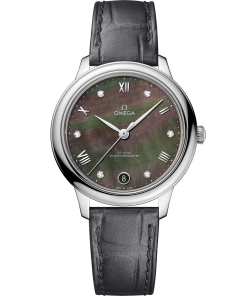 Omega DE VILLE PRESTIGE 34 mm, steel on leather strap 434.13.34.20.57.001