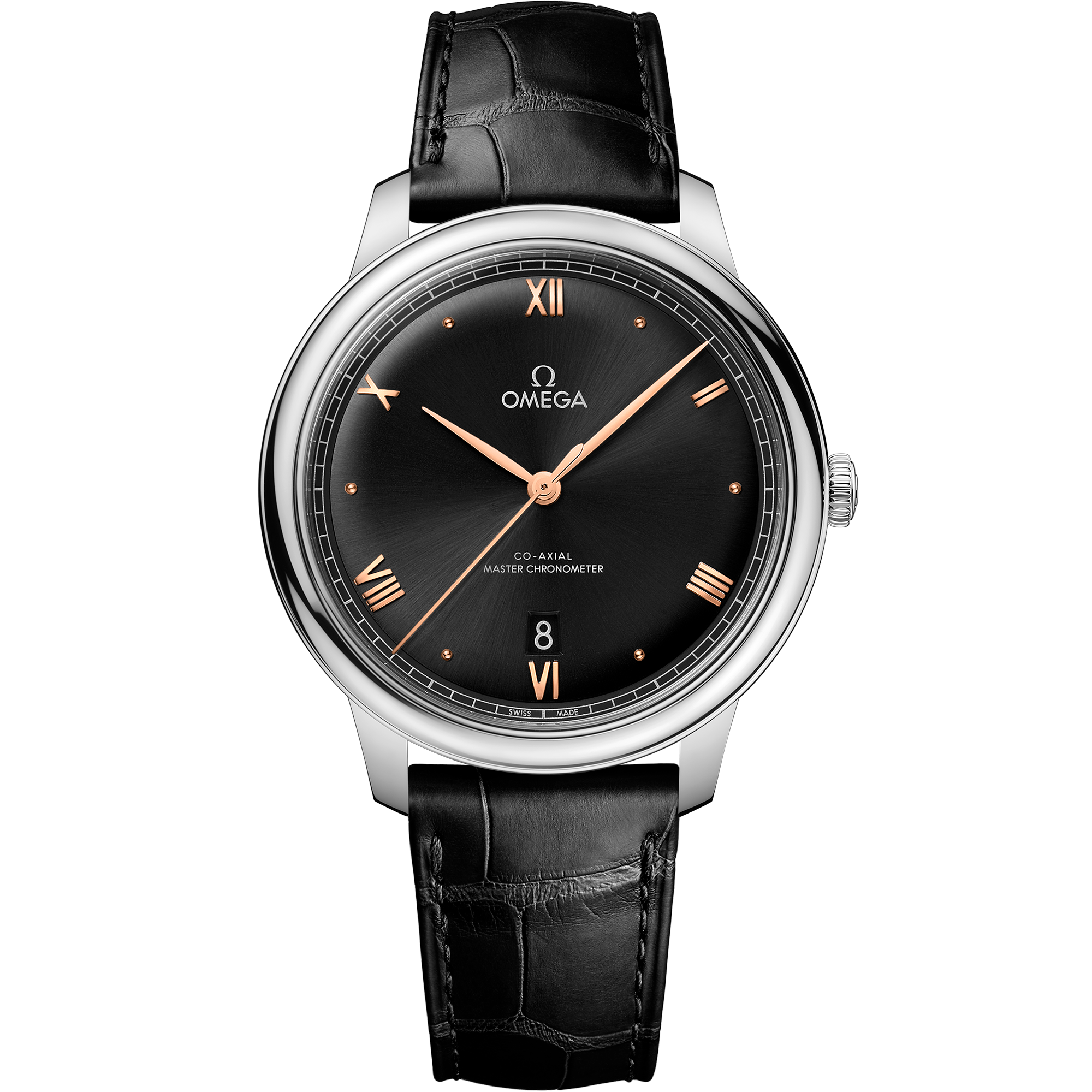 Omega DE VILLE PRESTIGE 40 mm, steel on leather strap 434.13.40.20.01.001