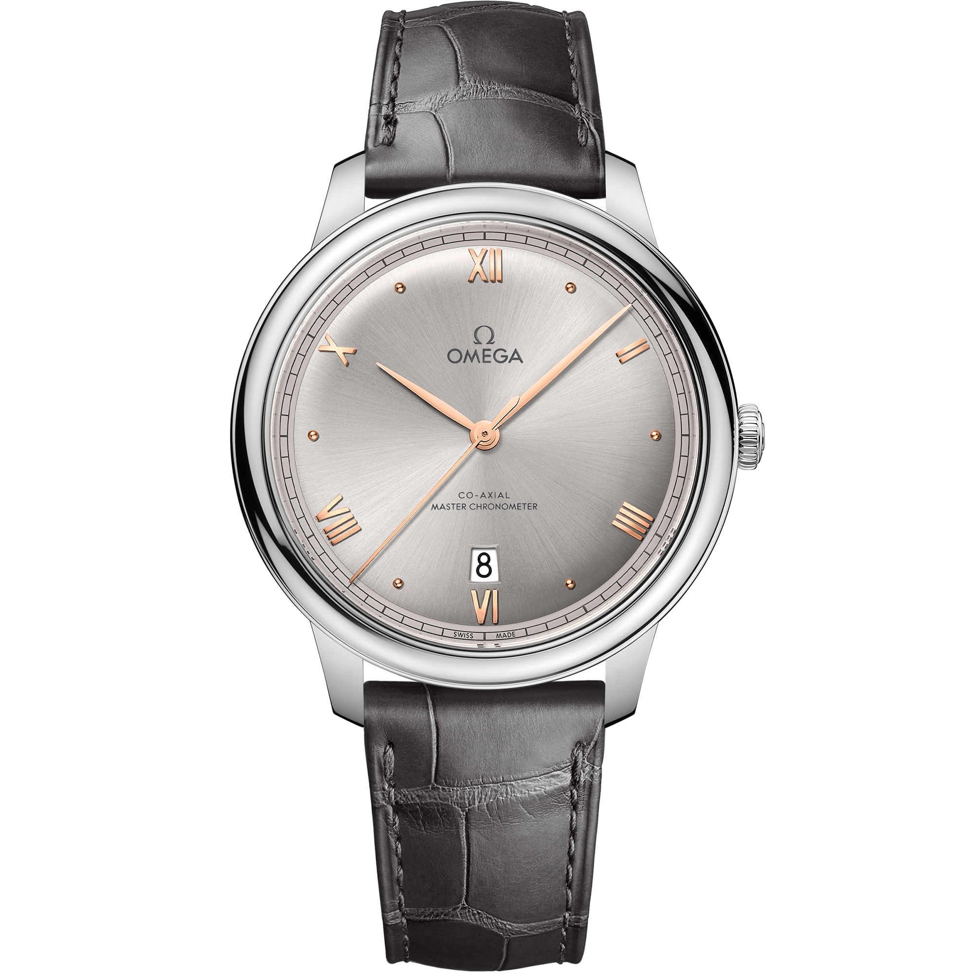 Omega DE VILLE PRESTIGE 40 mm, steel on leather strap 434.13.40.20.06.001