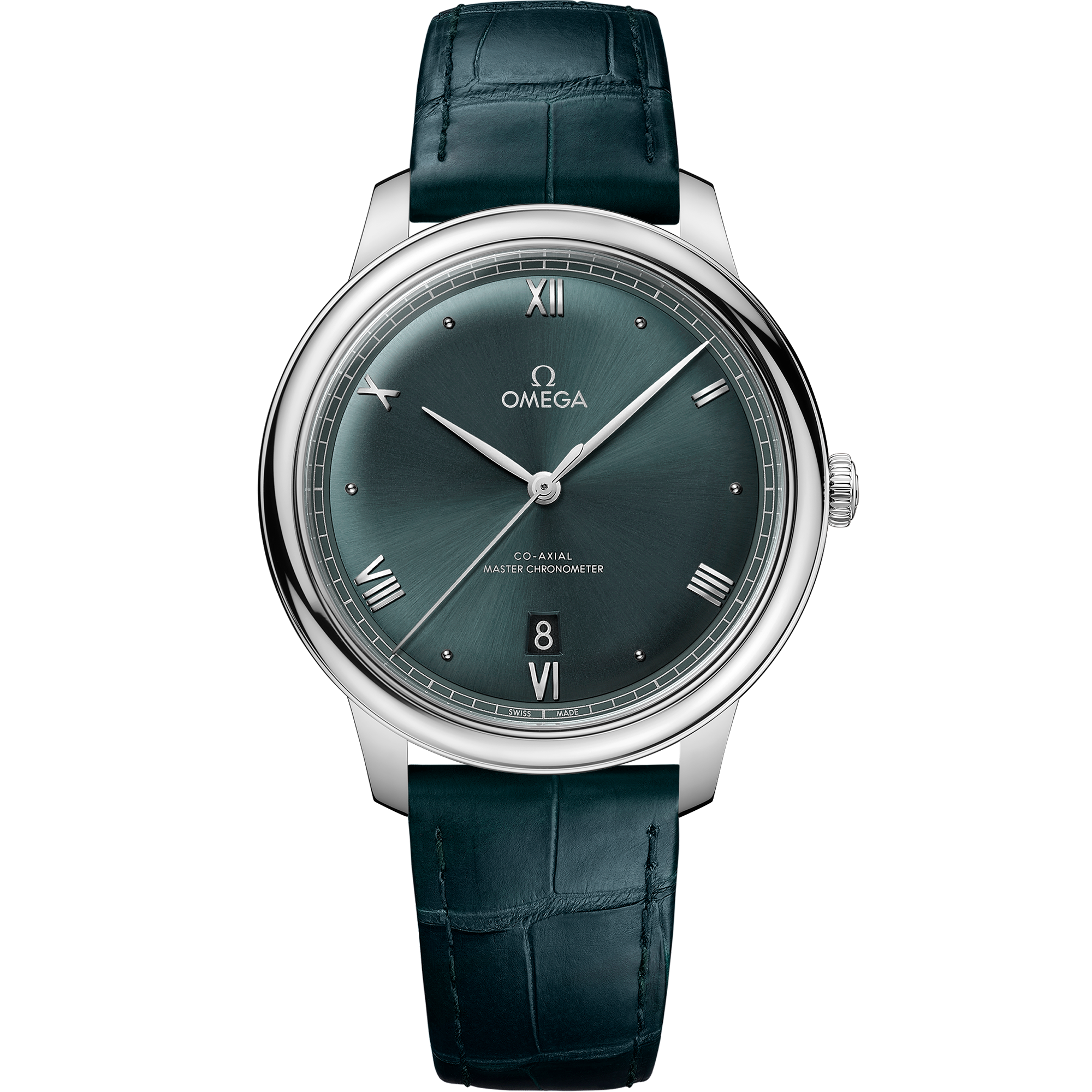 Omega DE VILLE PRESTIGE 40 mm, steel on leather strap 434.13.40.20.10.001