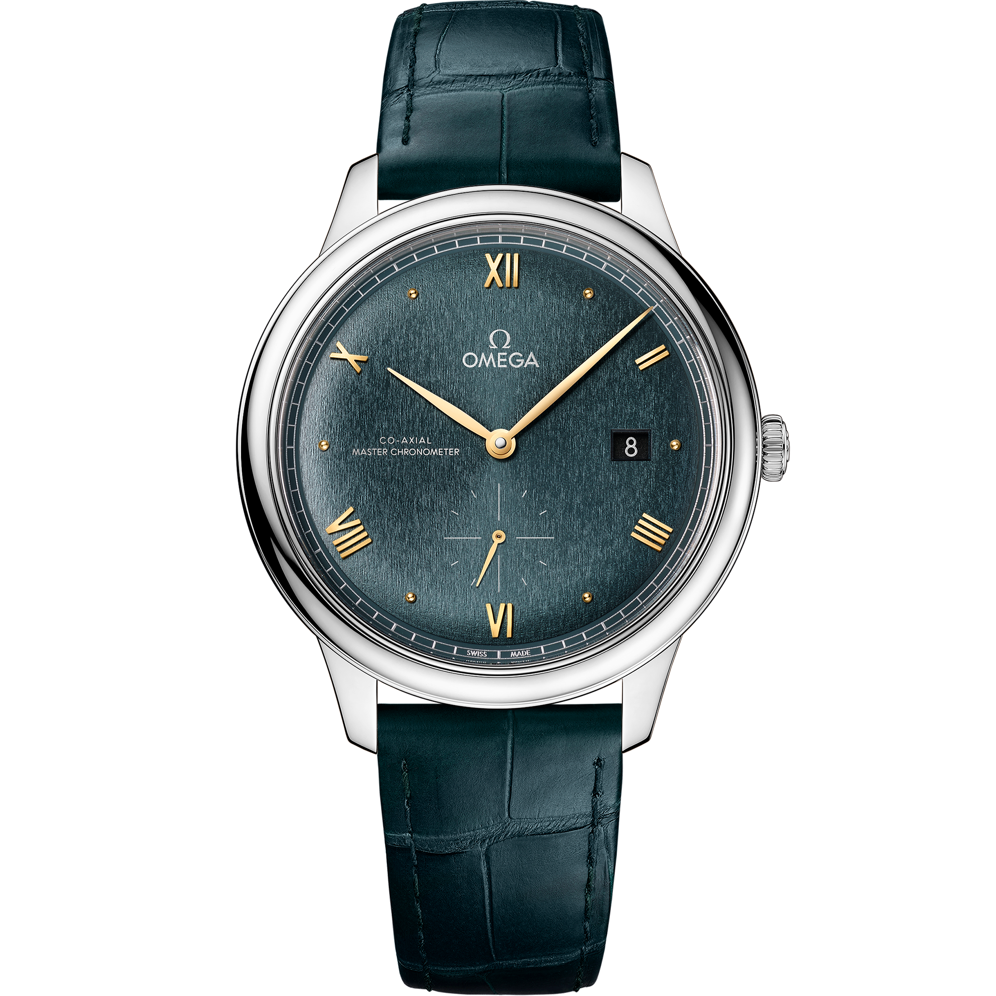 Omega DE VILLE PRESTIGE 41 mm, steel on leather strap 434.13.41.20.10.001
