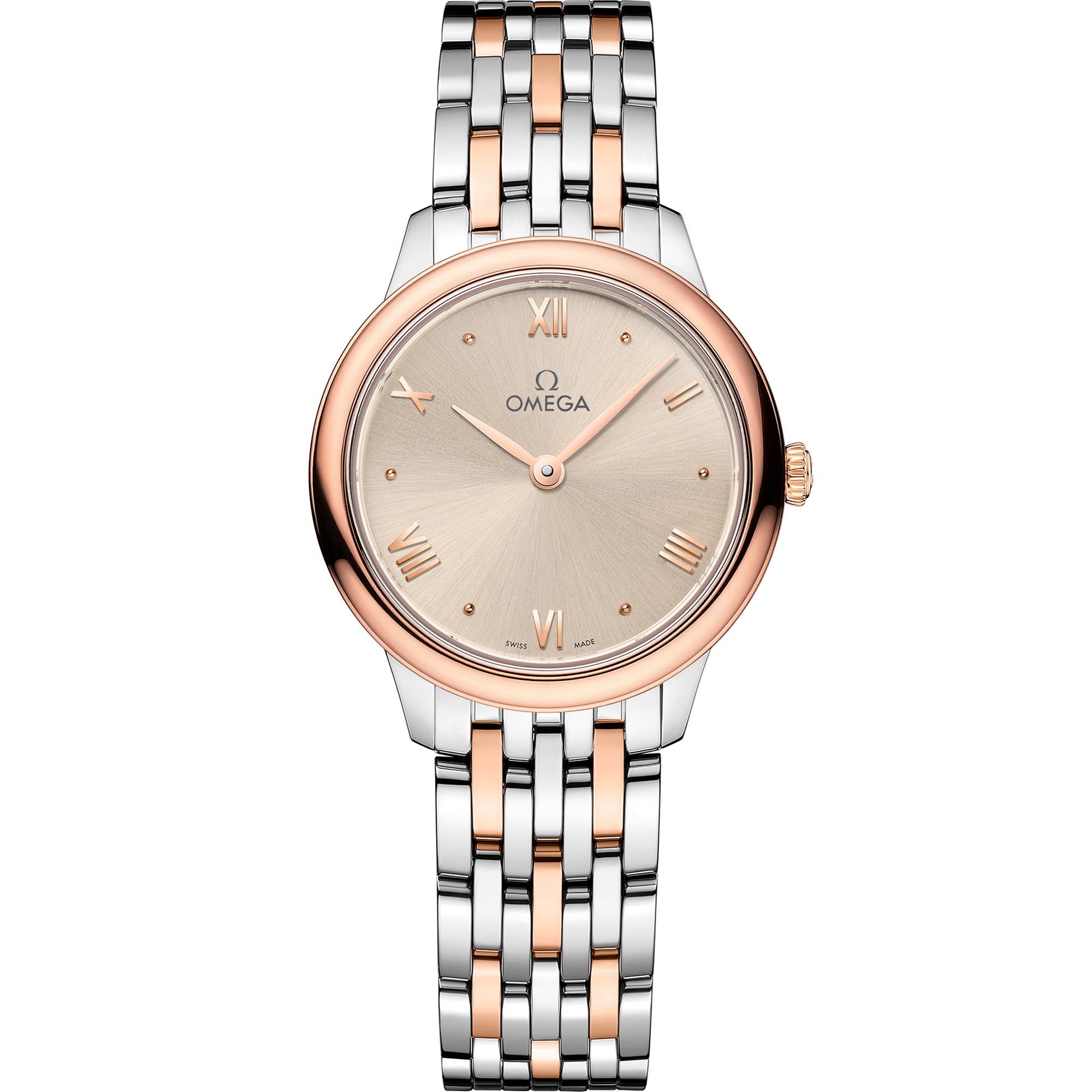 Omega DE VILLE PRESTIGE 27.5 mm, steel ‑ Sedna™ gold on steel ‑ Sedna™ gold 434.20.28.60.09.001