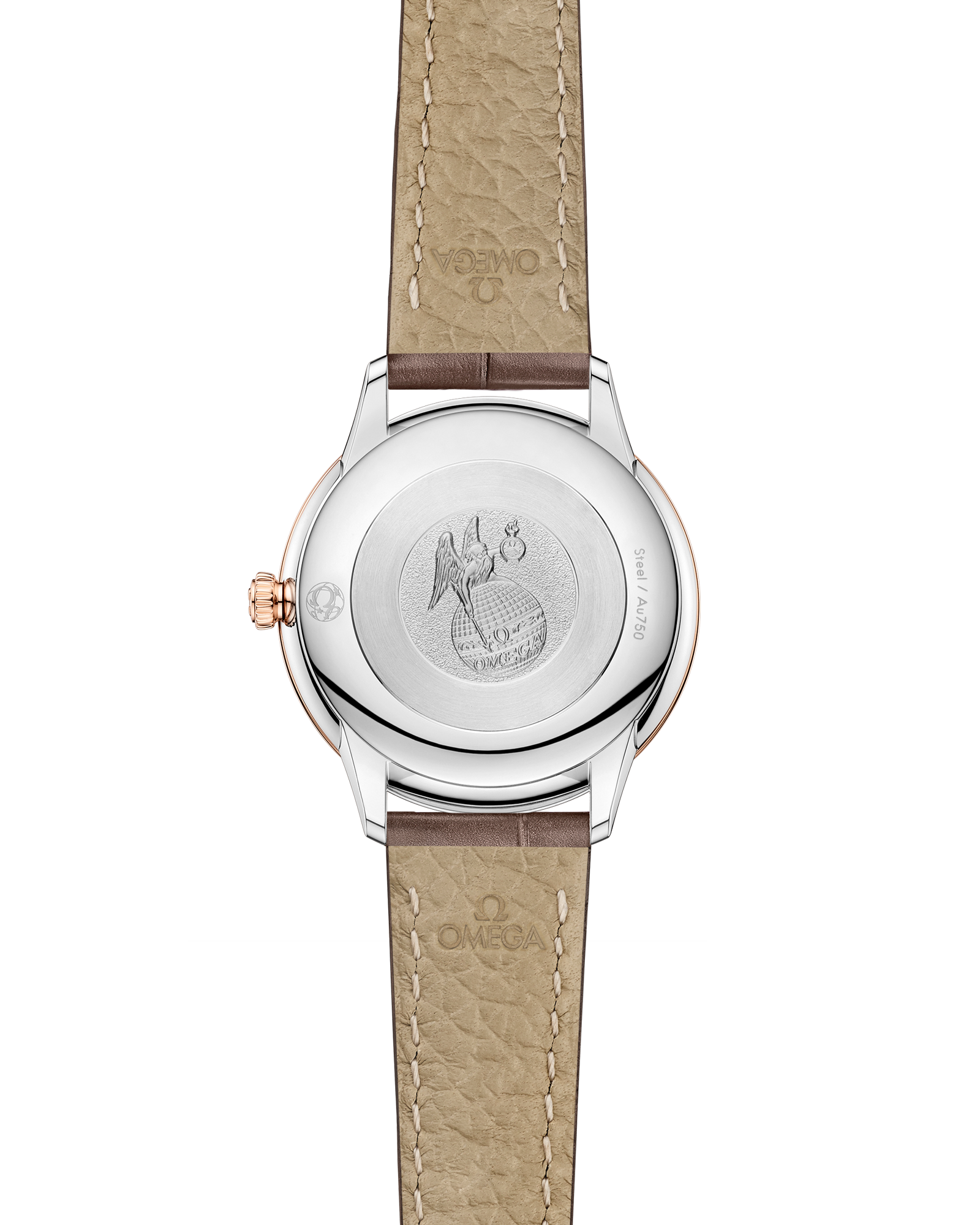 Omega DE VILLE PRESTIGE 27.5 mm, steel ‑ Sedna™ gold on leather strap 434.23.28.60.59.001 - Image 2