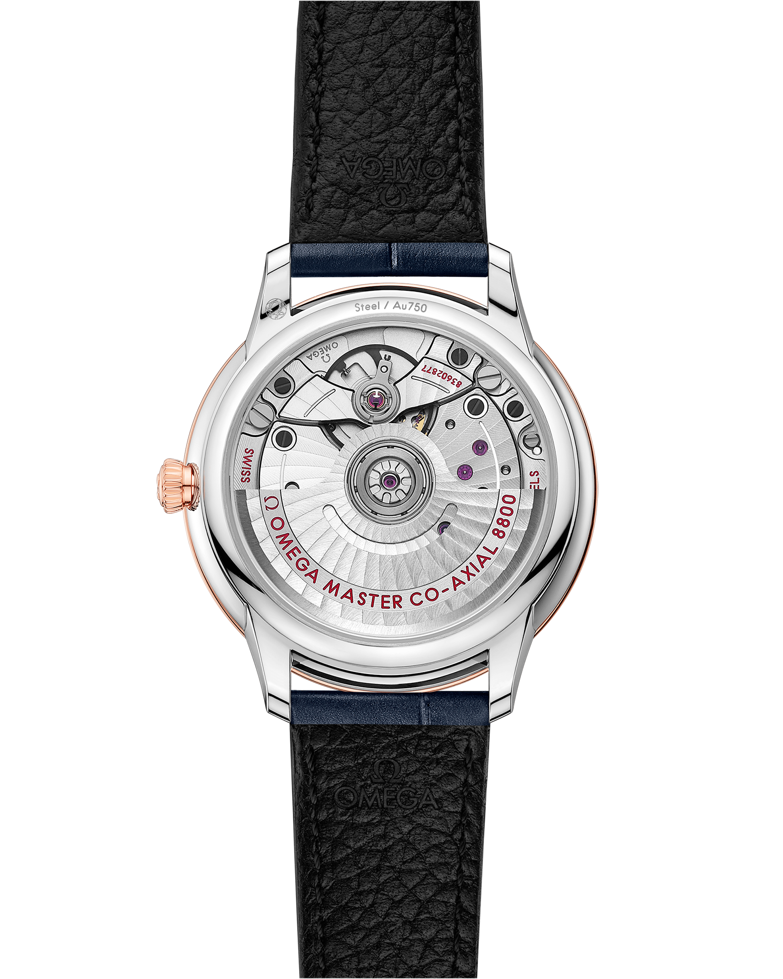 Omega DE VILLE PRESTIGE 34 mm, steel ‑ Sedna™ gold on leather strap 434.23.34.20.53.001 - Image 2