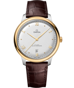 Omega DE VILLE PRESTIGE 40 mm, steel ‑ yellow gold on leather strap 434.23.40.20.02.002