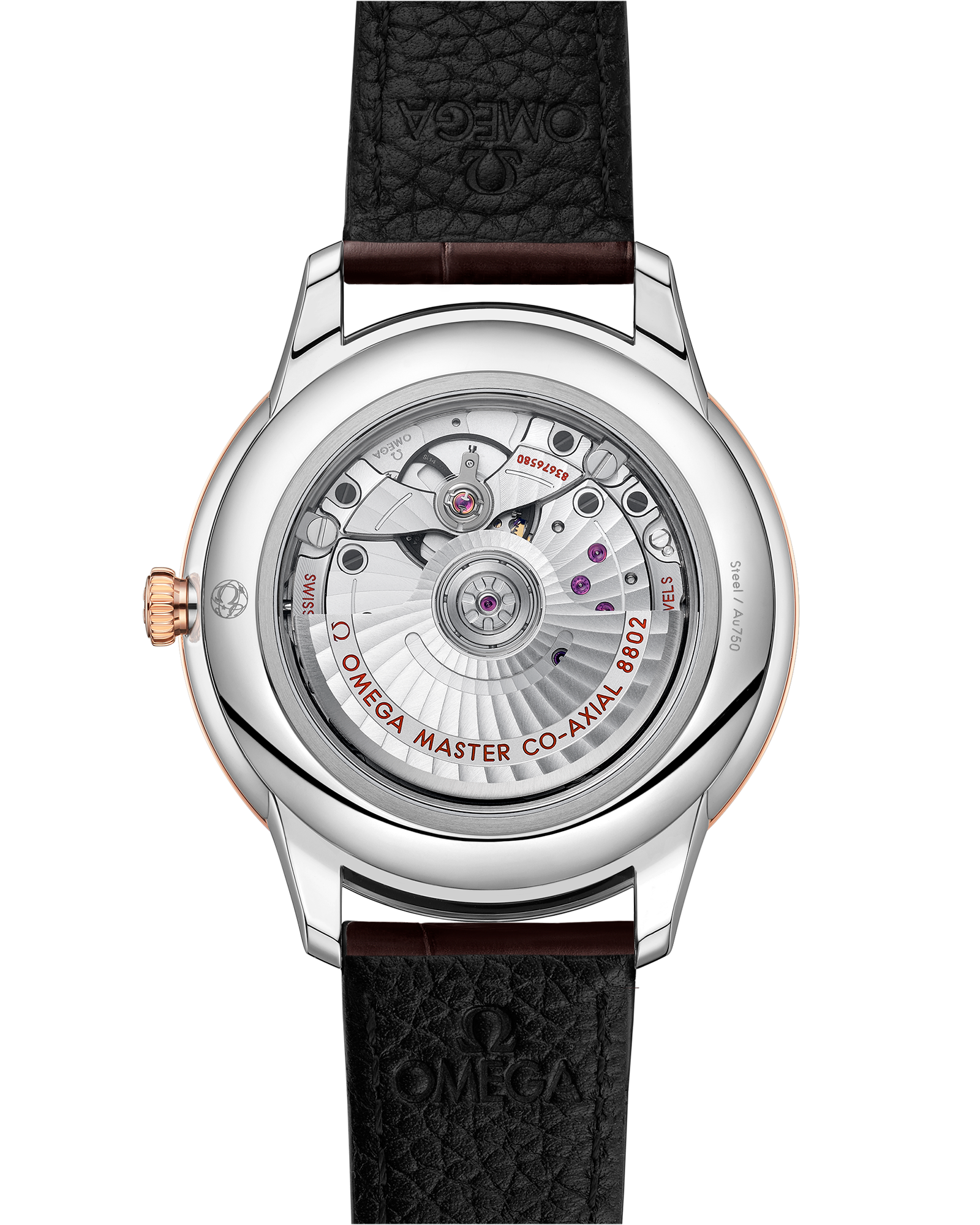 Omega DE VILLE PRESTIGE 41 mm, steel ‑ Sedna™ gold on leather strap 434.23.41.20.02.001 - Image 2