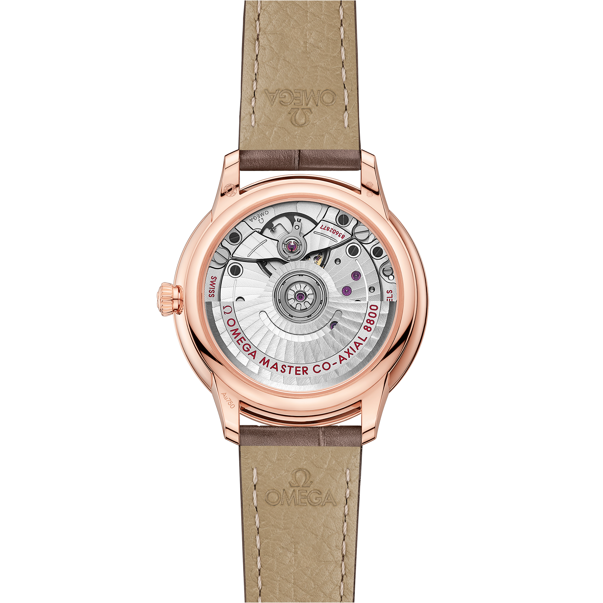 Omega DE VILLE PRESTIGE 34 mm, Sedna™ gold on leather strap 434.53.34.20.55.001 - Image 2