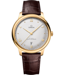 Omega DE VILLE PRESTIGE 40 mm, yellow gold on leather strap 434.53.40.20.02.002